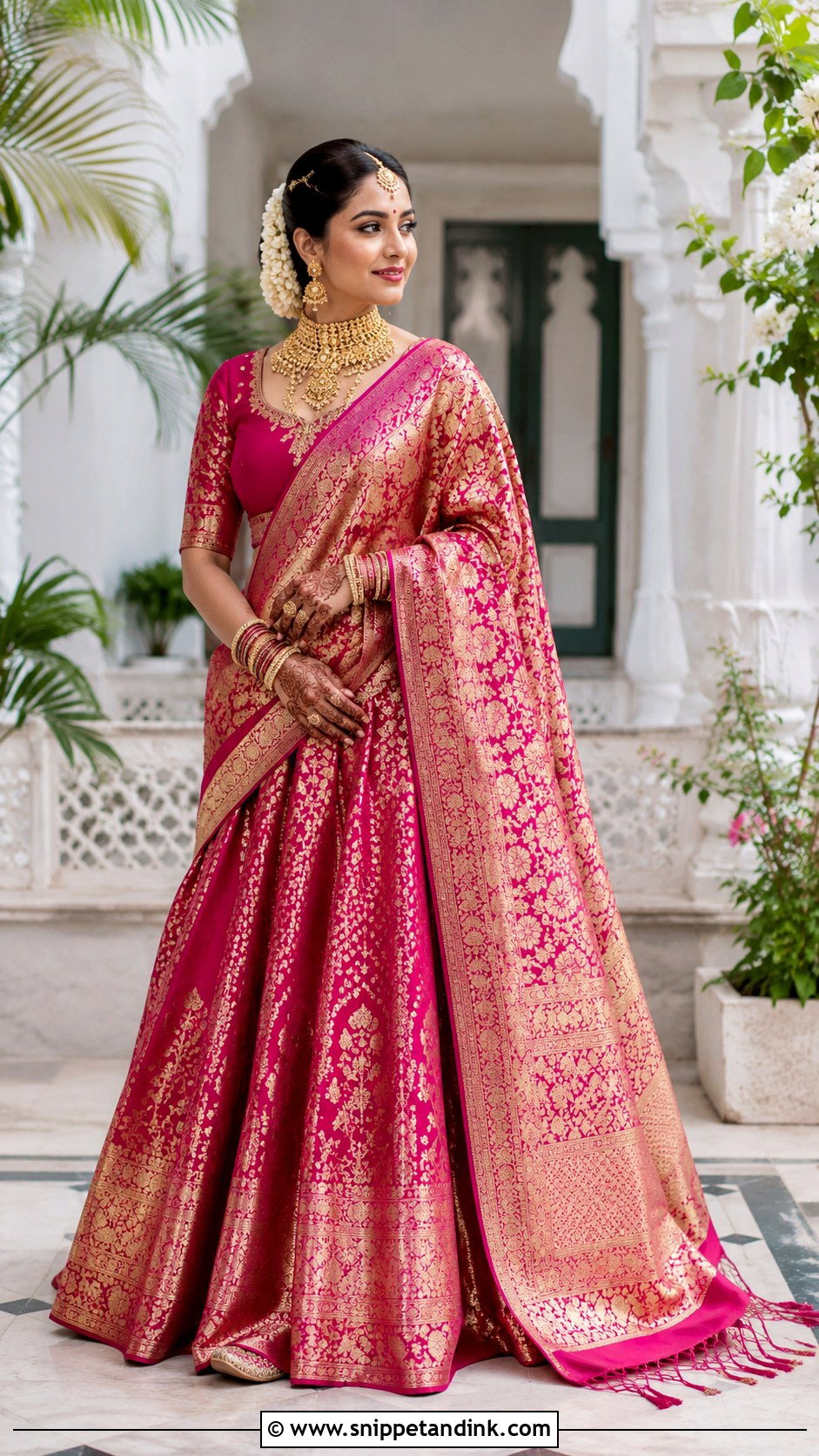Banarasi Silk Bridal Dupatta - Snippet and Ink - 20 Bridal Duppata Design Ideas