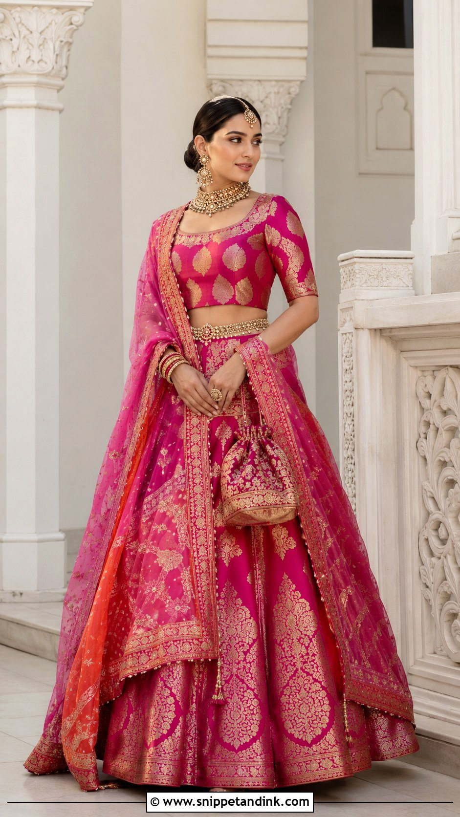 Banarasi Silk Bridal Lehenga - Snippet and Ink - 20 Indian Bridal Wear Ideas