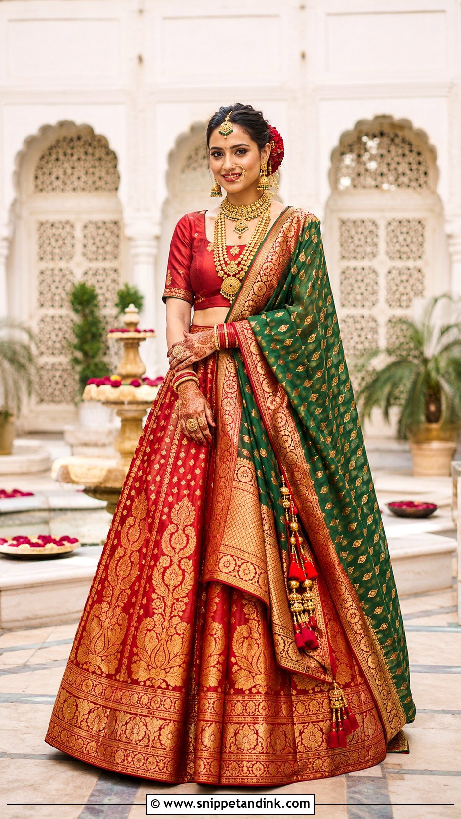 Banarasi Silk Bridal Lehenga - Snippet and Ink - 20 Lehanga Designs Bridal Collection