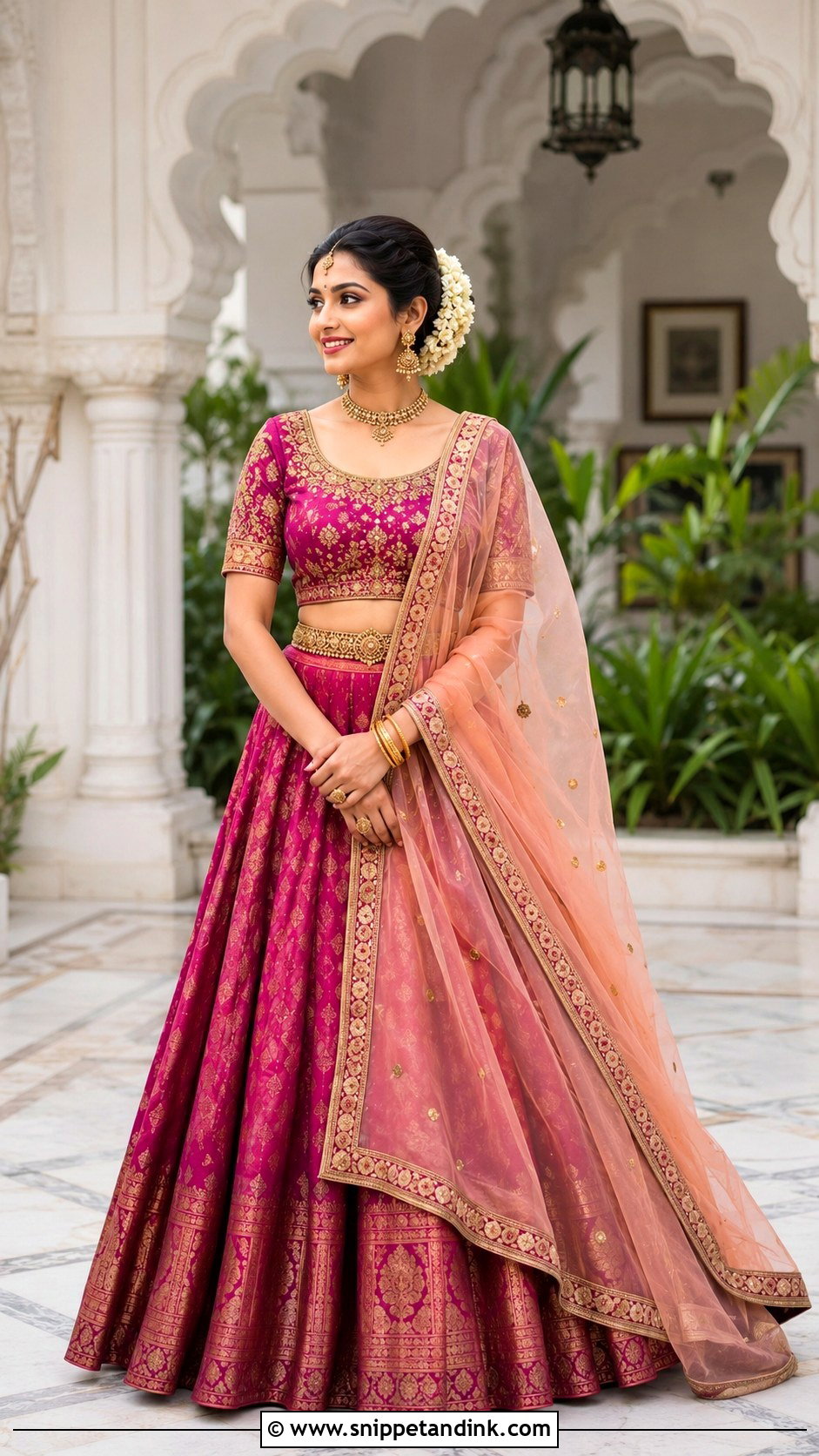Banarasi Silk Bridal Lehenga Choli - Snippet and Ink - 20 Bride Choli Ideas