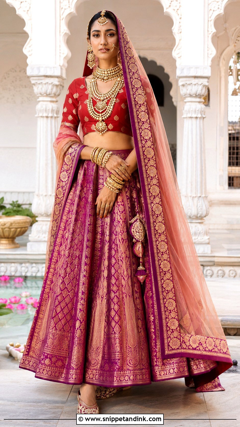Banarasi Silk Bridal Lehenga - Snippet and Ink - 20 Bride Lahenga Design Ideas