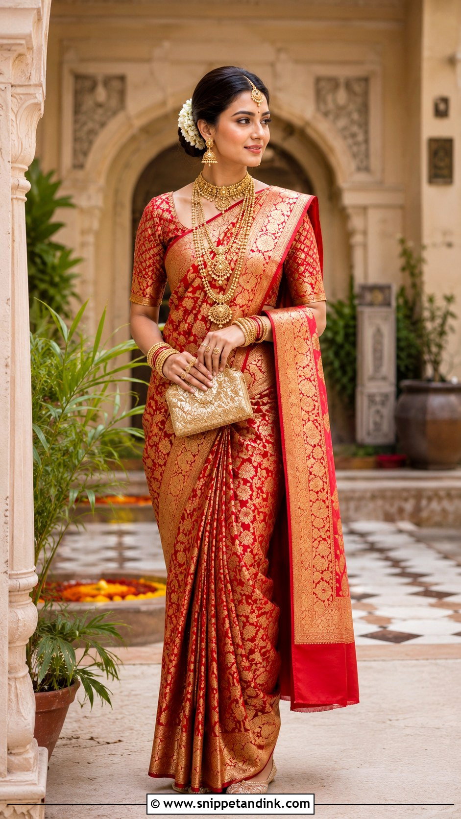Banarasi Silk Bridal Saree - Snippet and Ink - 20 Designer Indian Wedding Dresses