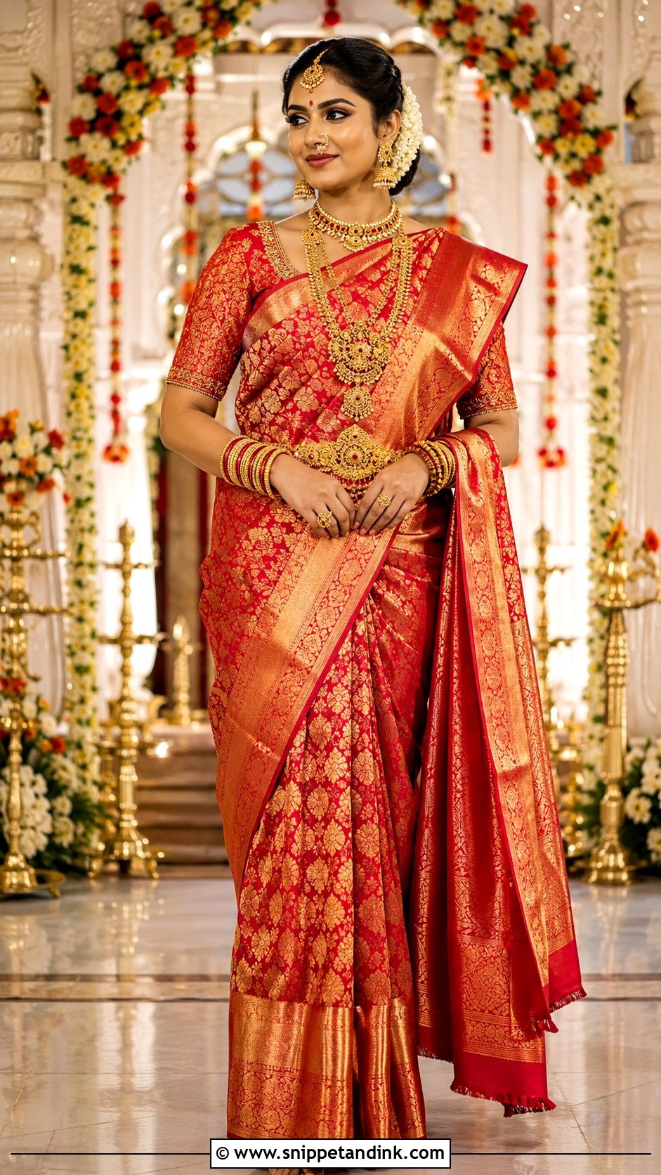 Banarasi Silk Bridal Saree - Snippet and Ink - 20 Indian Style Dulhan Dress Ideas