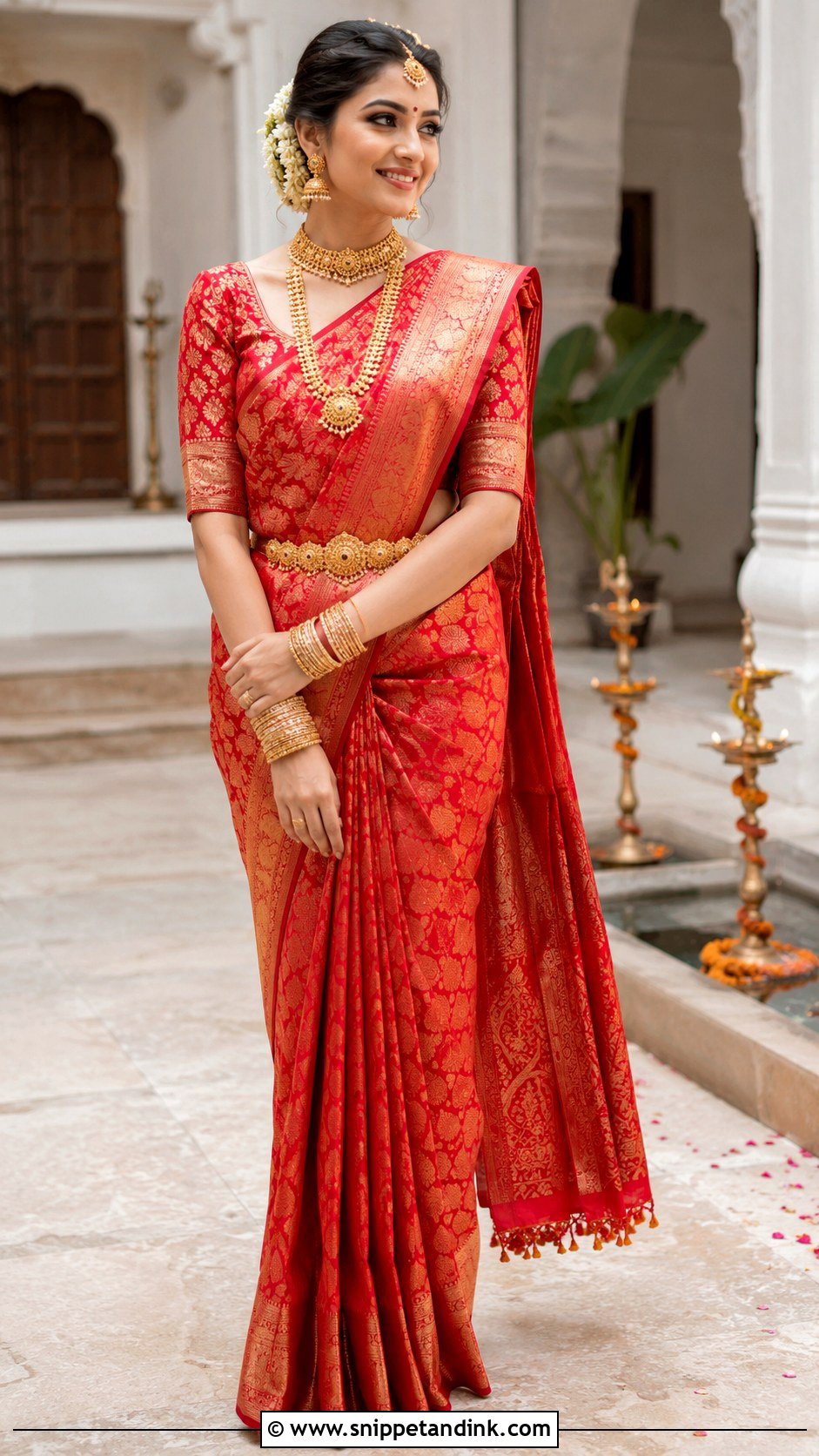 Banarasi Silk Bridal Saree - Snippet and Ink - 20 Latest Indian Bridal Dresses