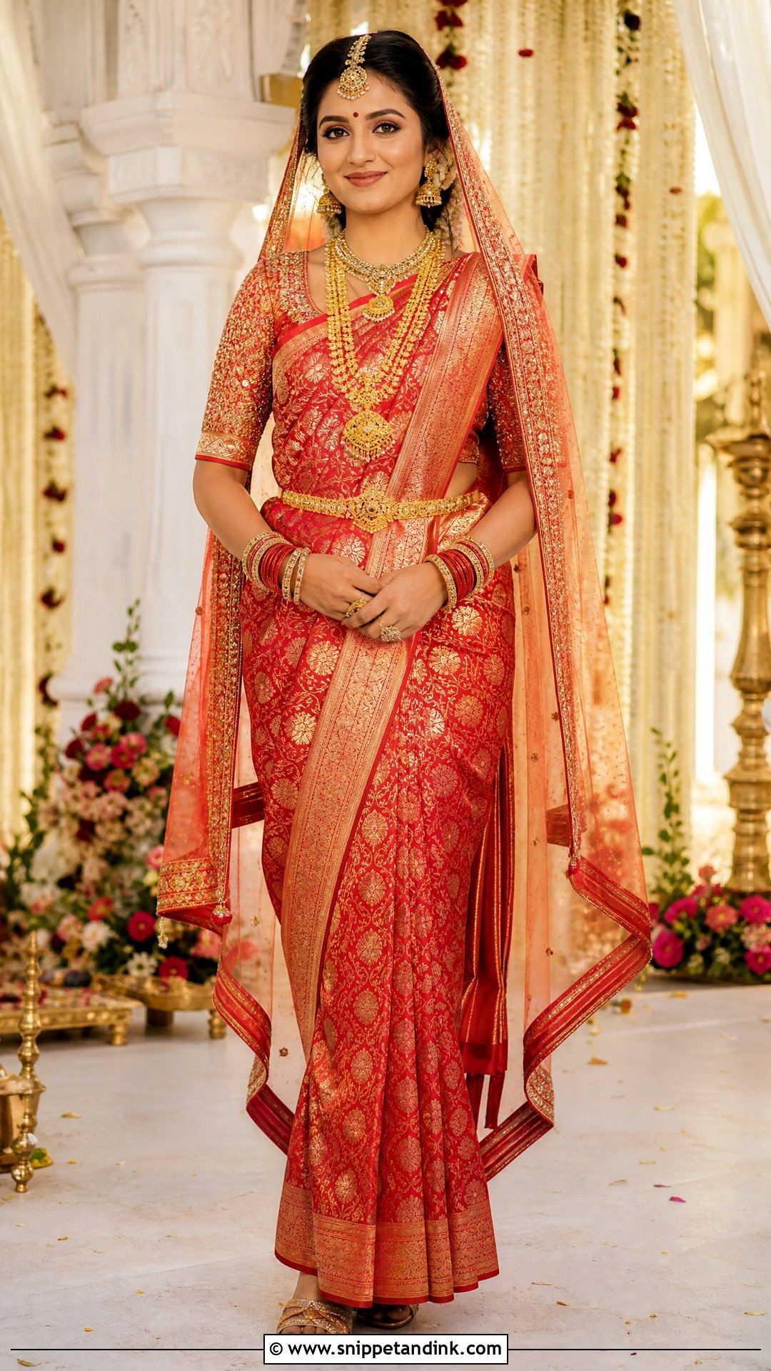 Banarasi Silk Bridal Saree - Snippet and Ink - 20 Indian Wedding Bridal Outfits