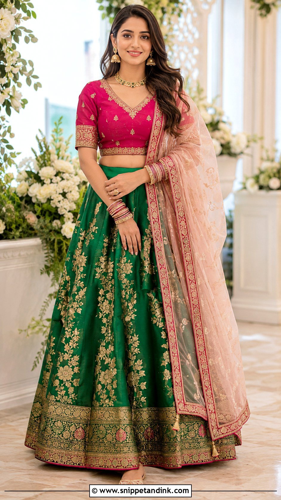Banarasi Silk Bride Sister Lehenga - Snippet and Ink - 20 Lengha for Bride Sister Ideas