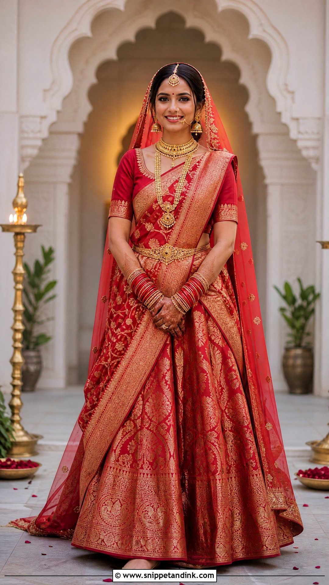 Banarasi Silk Indian Bridal Lehenga - Snippet and Ink - 20 Indian Bridal Wedding Dresses