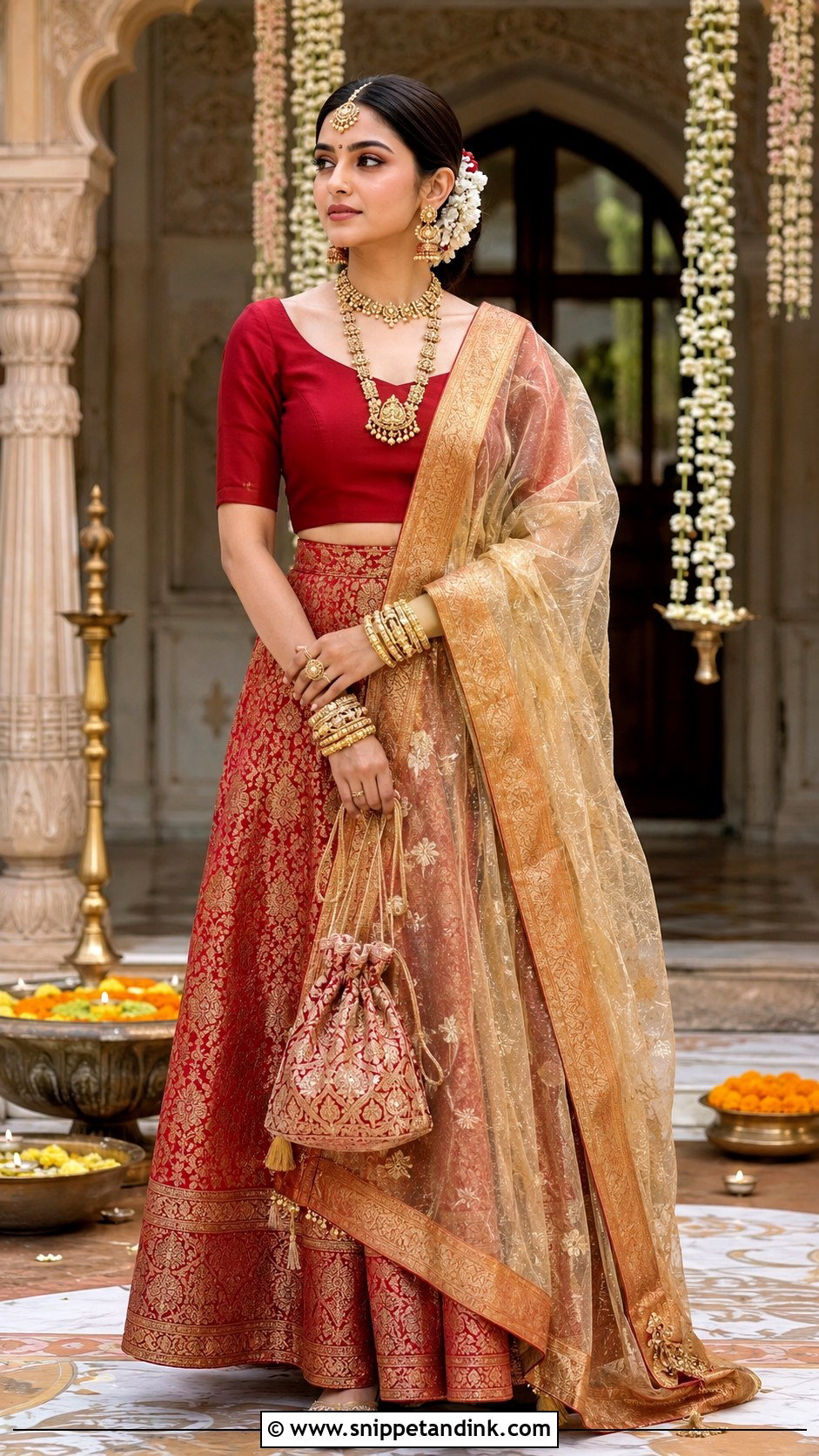 Banarasi Silk Lehenga Choli - Snippet and Ink - 20 Wedding Choli Ideas