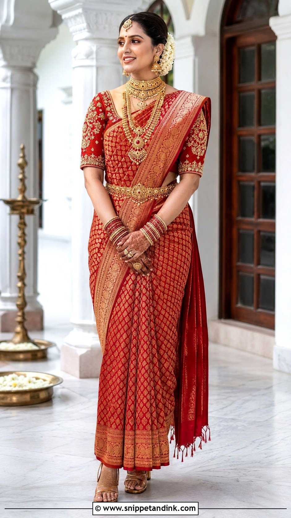 Banarasi Silk Saree Bride - Snippet and Ink - 25 Bride Traditional Outfit Ideas