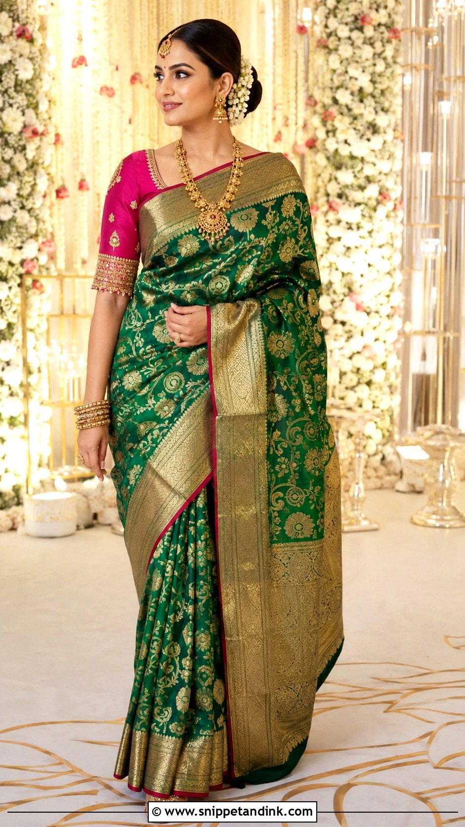 Banarasi Silk Saree For Sister Wedding - Snippet and Ink - 25 Indian Wedding Wear for Sister Ideas