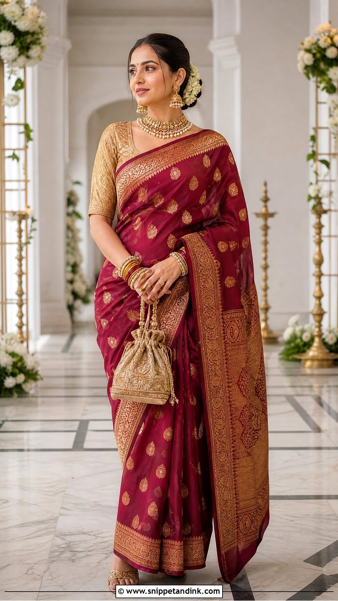 Banarasi Silk Saree Indian Wedding Dress - Snippet and Ink - 20 Indian Wedding Dresses Women