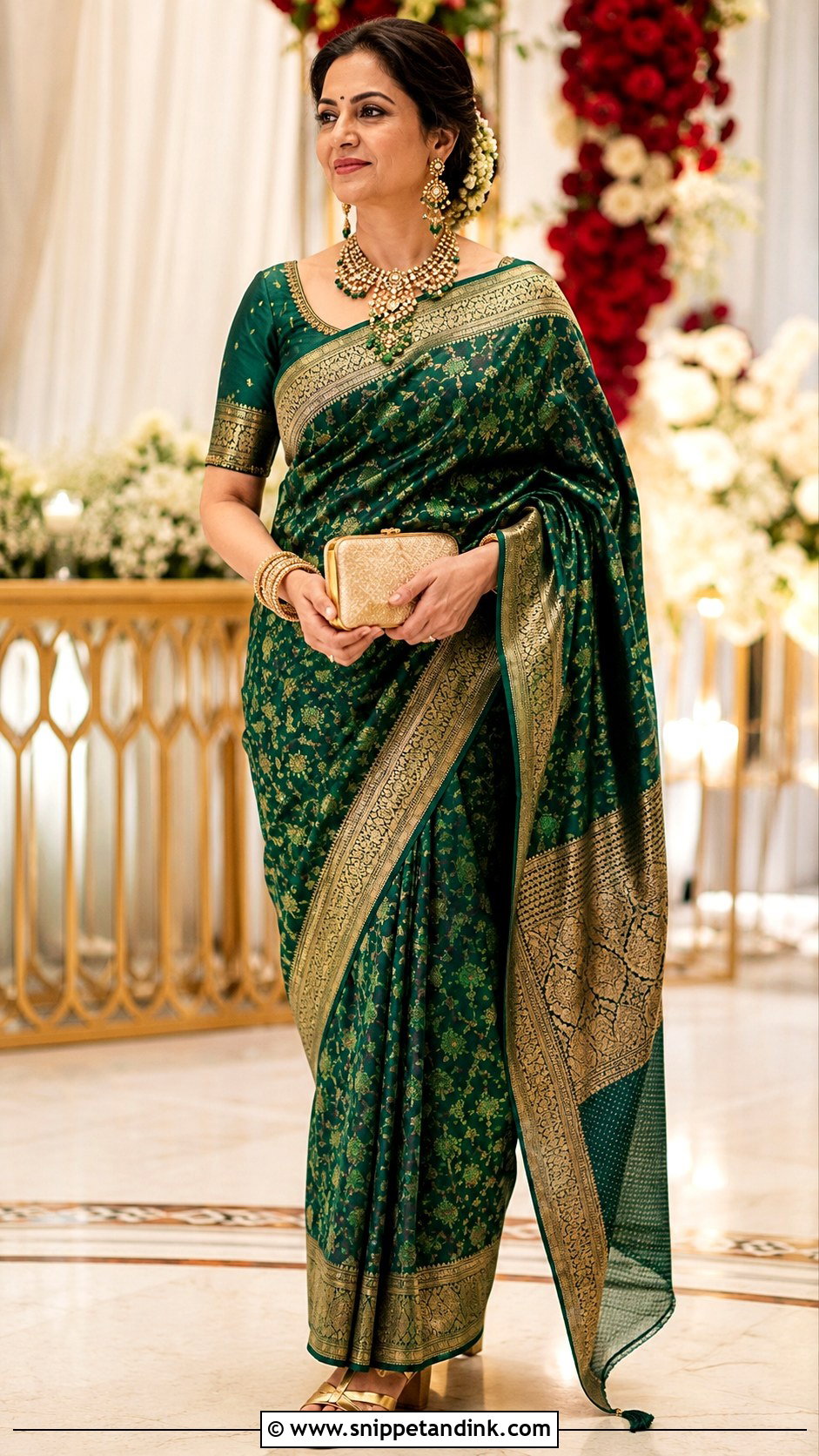 Banarasi Silk Saree Shadi Dress - Snippet and Ink - 20 Indian Shadi Dresses