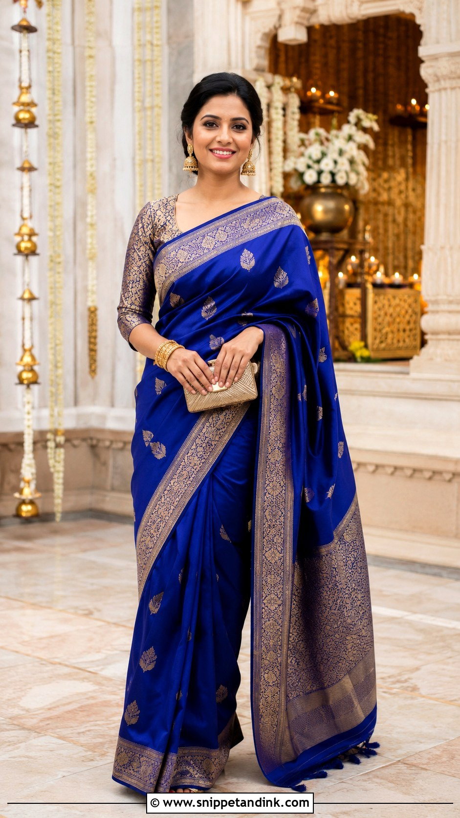 Banarasi Silk Saree for Brothers Wedding - Snippet and Ink - 20 Indian Dress for Brothers Wedding Ideas