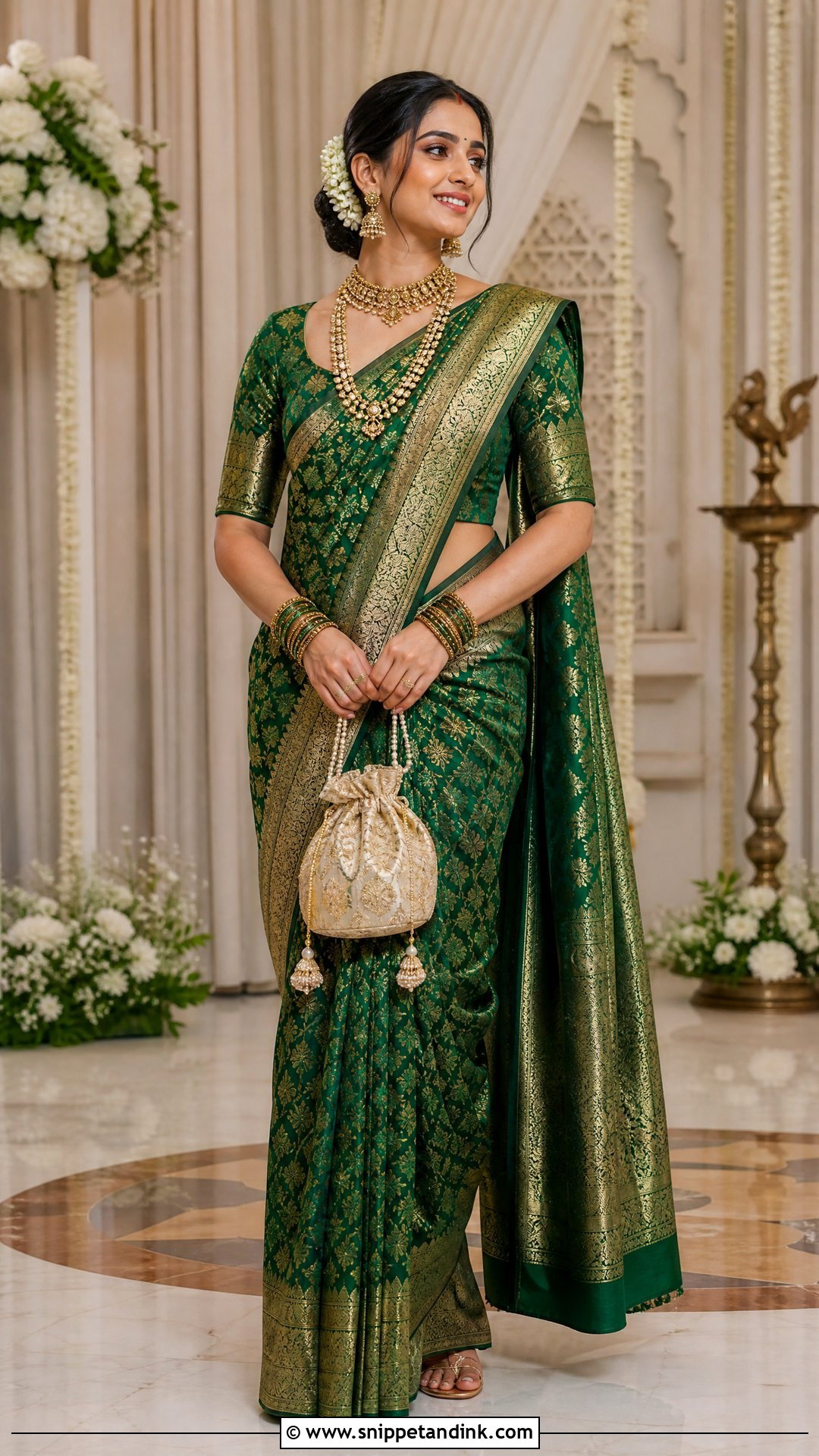 Banarasi Silk Saree for Indian Wedding - Snippet and Ink - 20 Indian Wedding Dress for Women Ideas