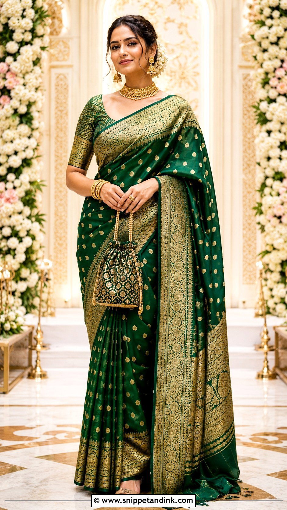 Banarasi Silk Saree for Indian Wedding - Snippet and Ink - 20 Indian Wedding Dresses Ideas