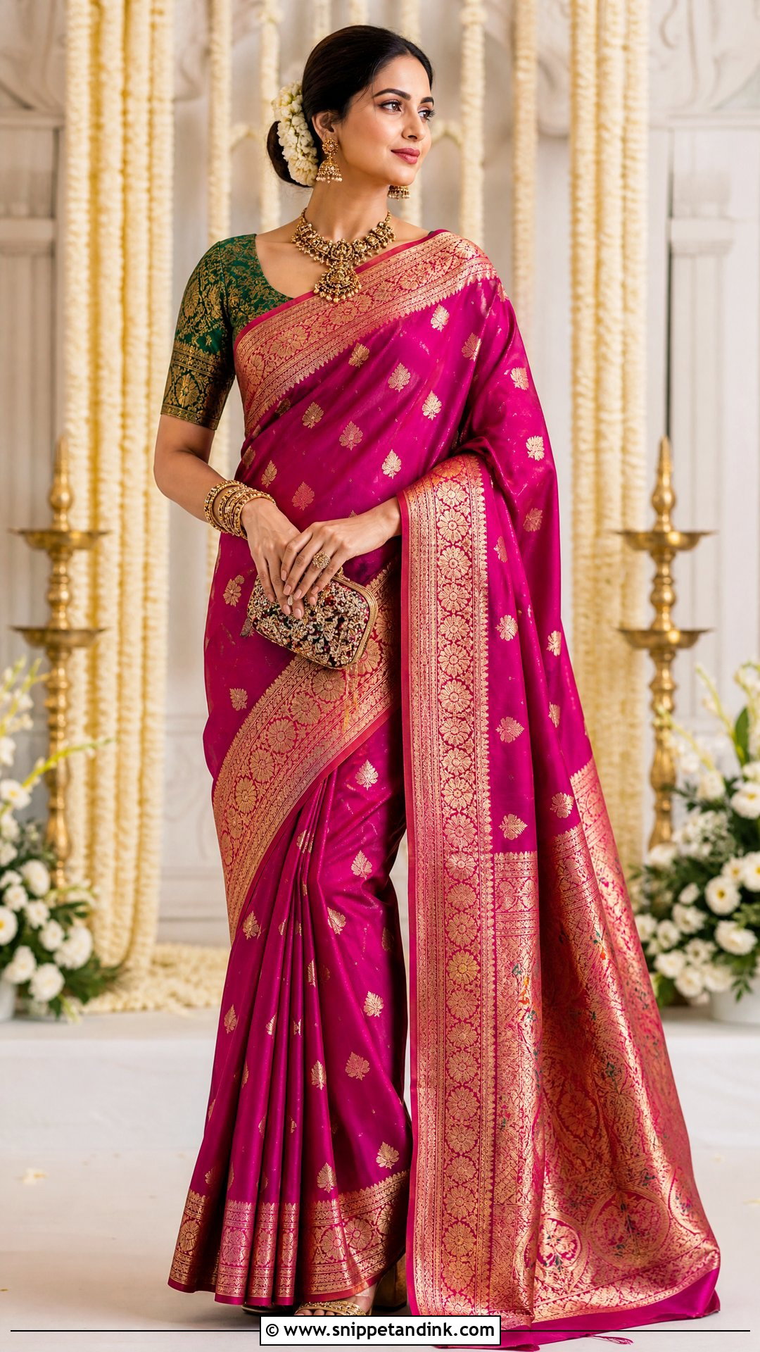 Banarasi Silk Saree for Marriage - Snippet and Ink - 20 Marriage Wear Dresses for Women