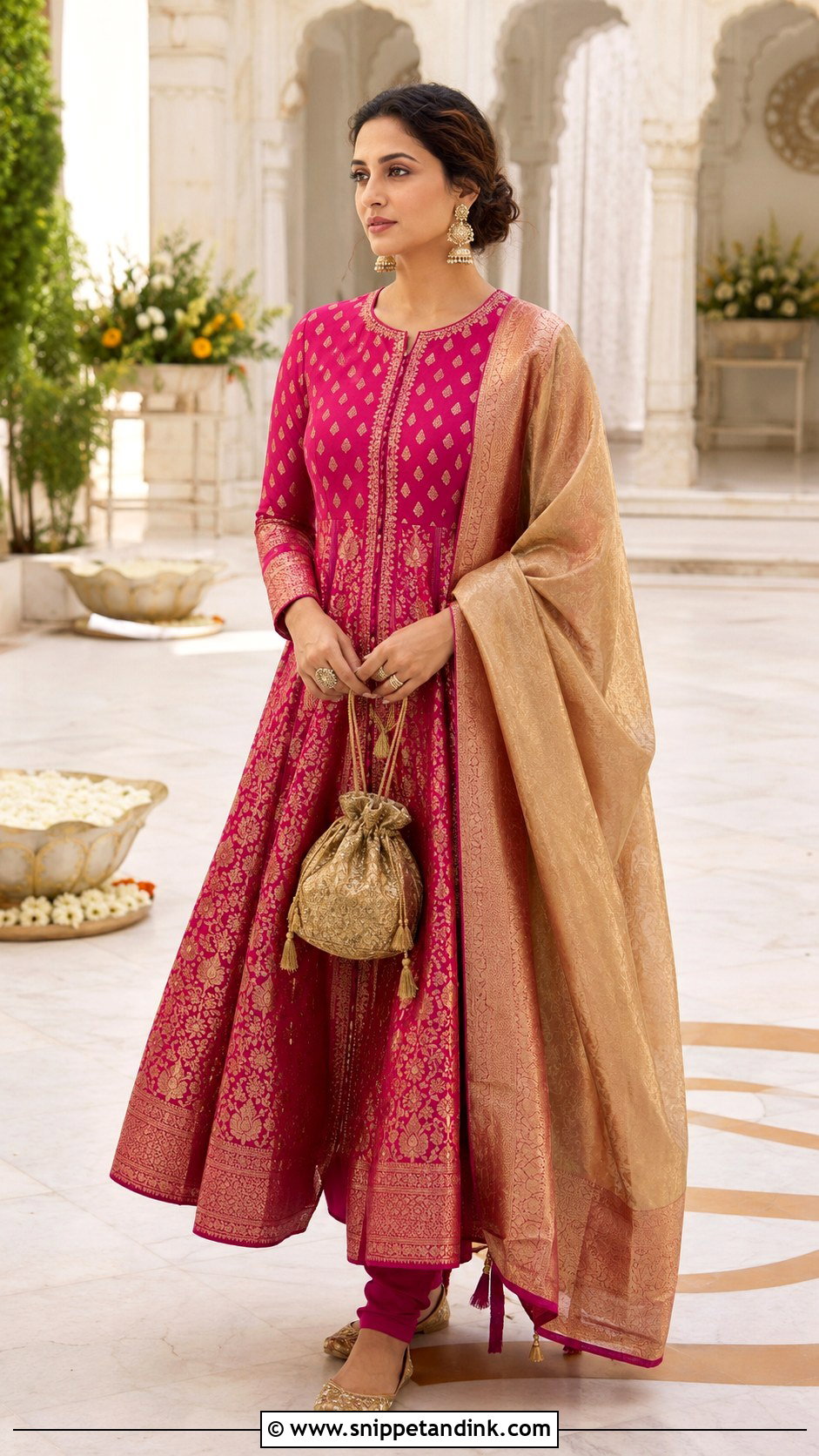 Banarasi Silk Wedding Anarkali - Snippet and Ink - 20 Wedding Anarkali Ideas