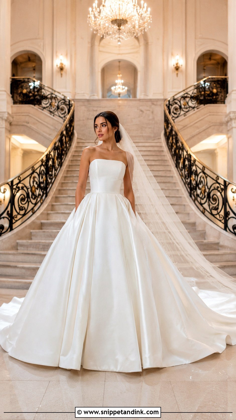 Bandeau Ball Gown Wedding Dress - Snippet and Ink - 20 Bandeau Wedding Dress Ideas