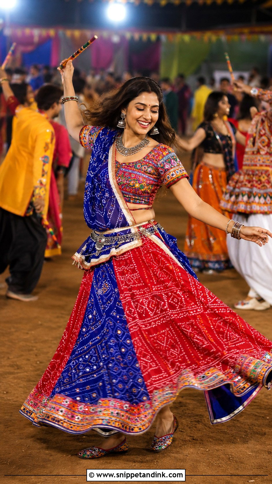 Bandhani Lehenga For Sister Wedding Garba - Snippet and Ink - 20 Indian Sisters Wedding Dresses
