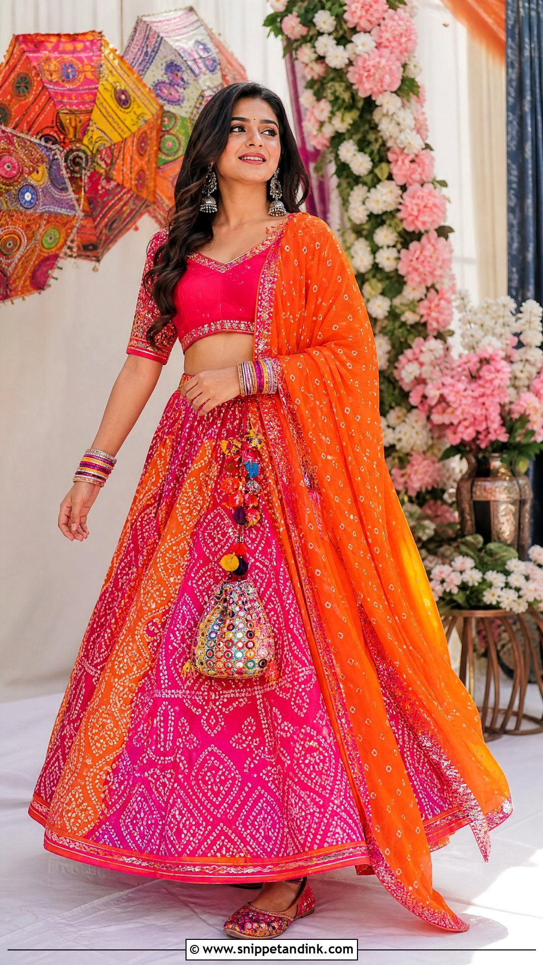 Bandhani Lehenga for Brother Marriage - Snippet and Ink - 25 Brother Marriage Dress for Sister Ideas