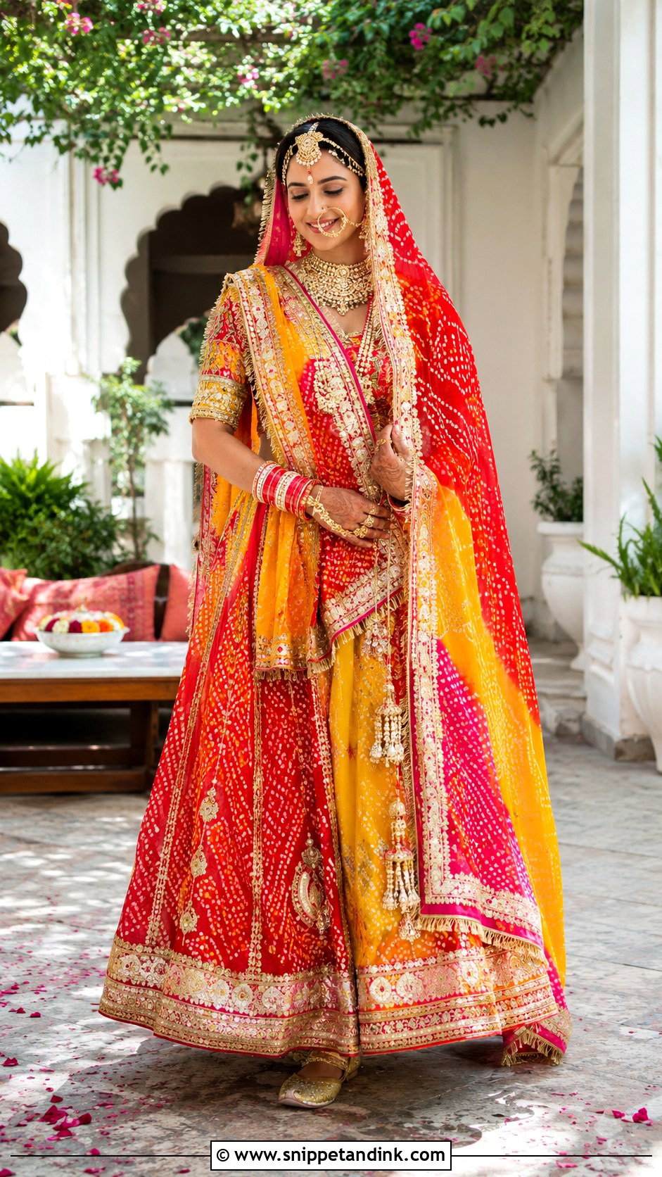 Bandhani Marwadi Bride Look - Snippet and Ink - 25 Marwadi Bride Ideas
