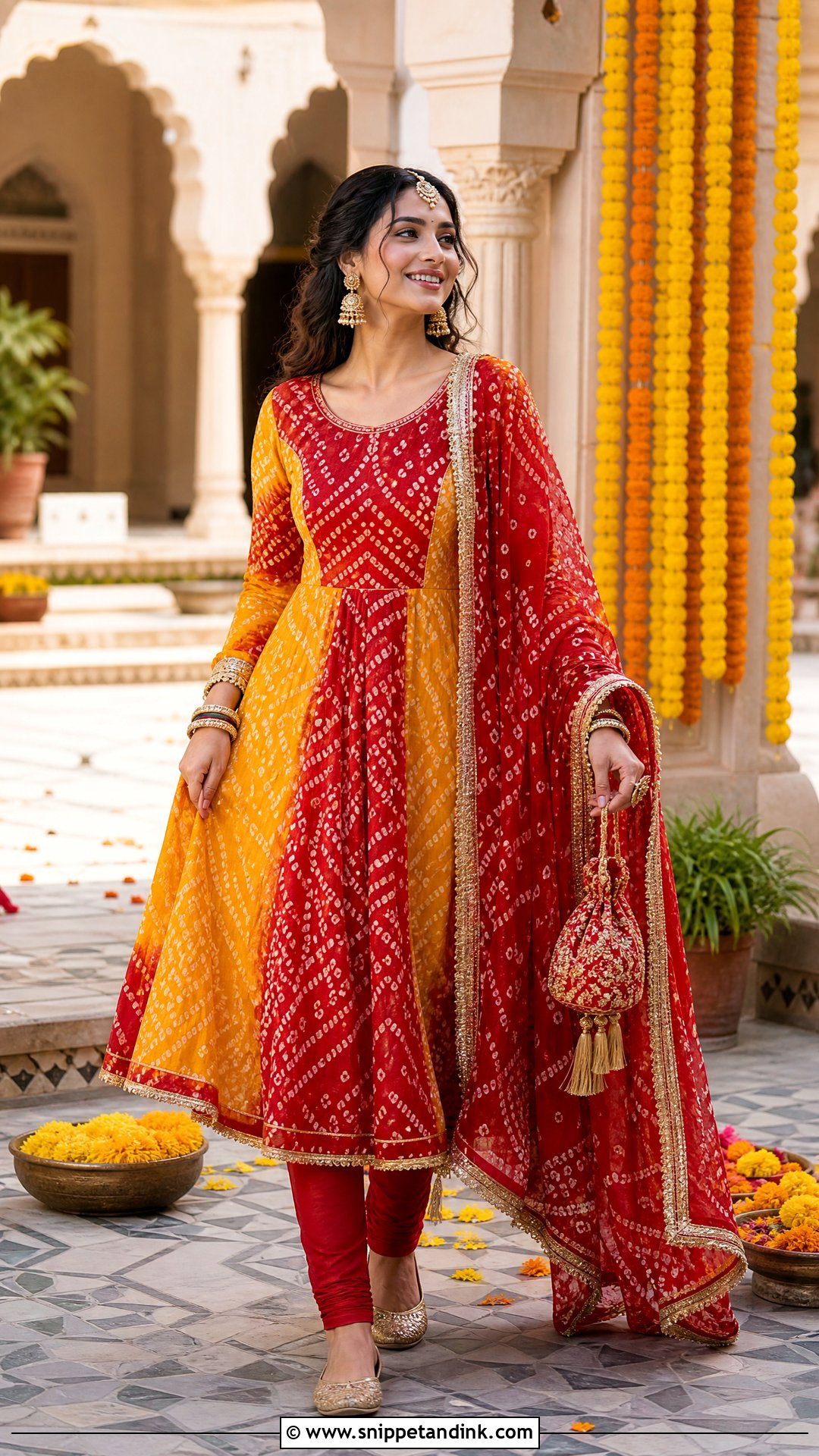 Bandhani Salwar Suit for Wedding - Snippet and Ink - 20 Salwar Designs for Wedding