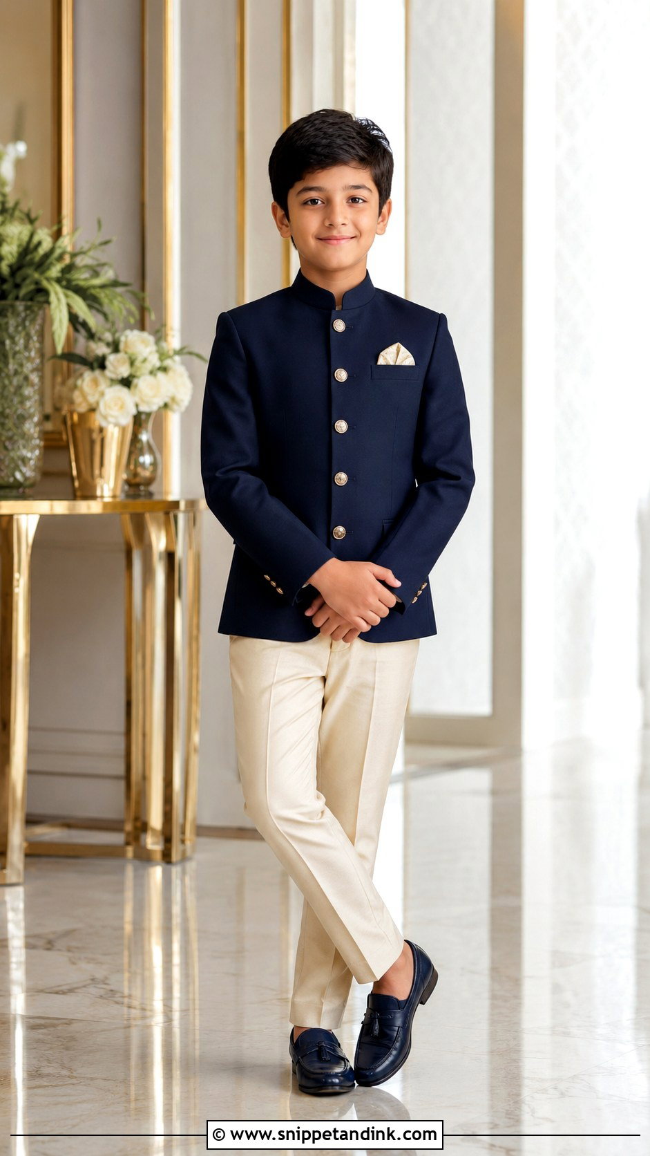 Bandhgala Suit Indian Kids Wedding Dress - Snippet and Ink - 25 Indian Kids Wedding Dresses