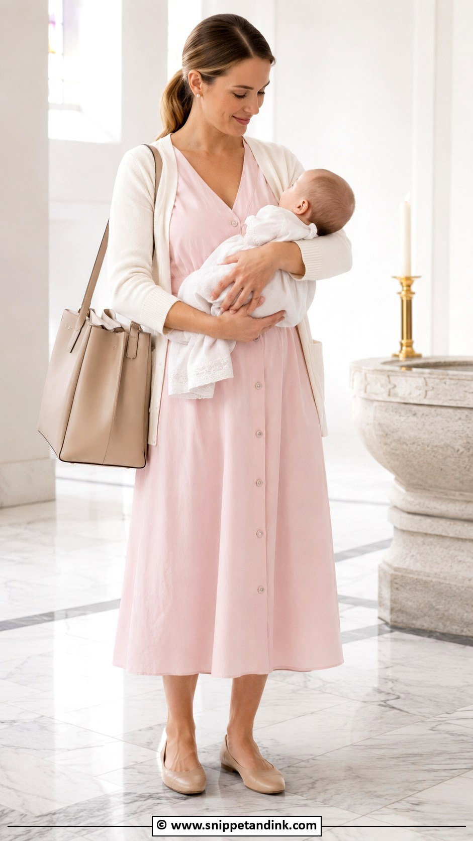 Baptism Nursing Friendly Outfit - Snippet and Ink - 25 Baptism Outfit for Mom Ideas