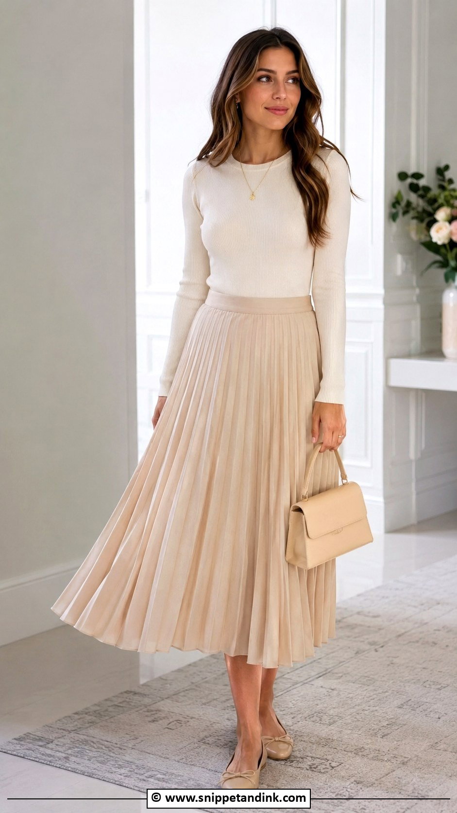 Baptism Pleated Skirt Outfit - Snippet and Ink - 25 Baptism Outfit for Mom Ideas
