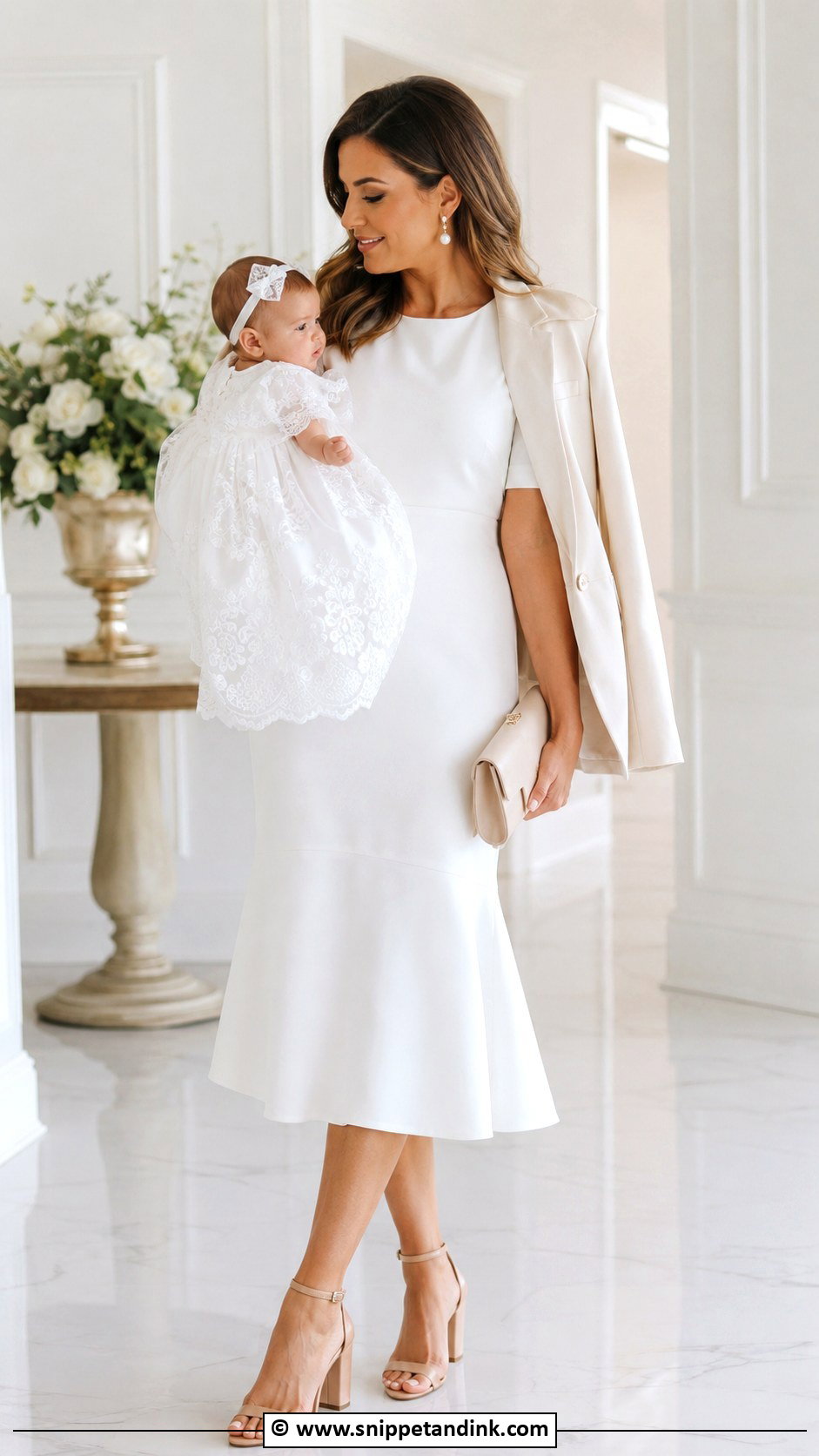 Baptism White Dress Outfit For Mom - Snippet and Ink - 25 Baptism Outfit for Mom Ideas