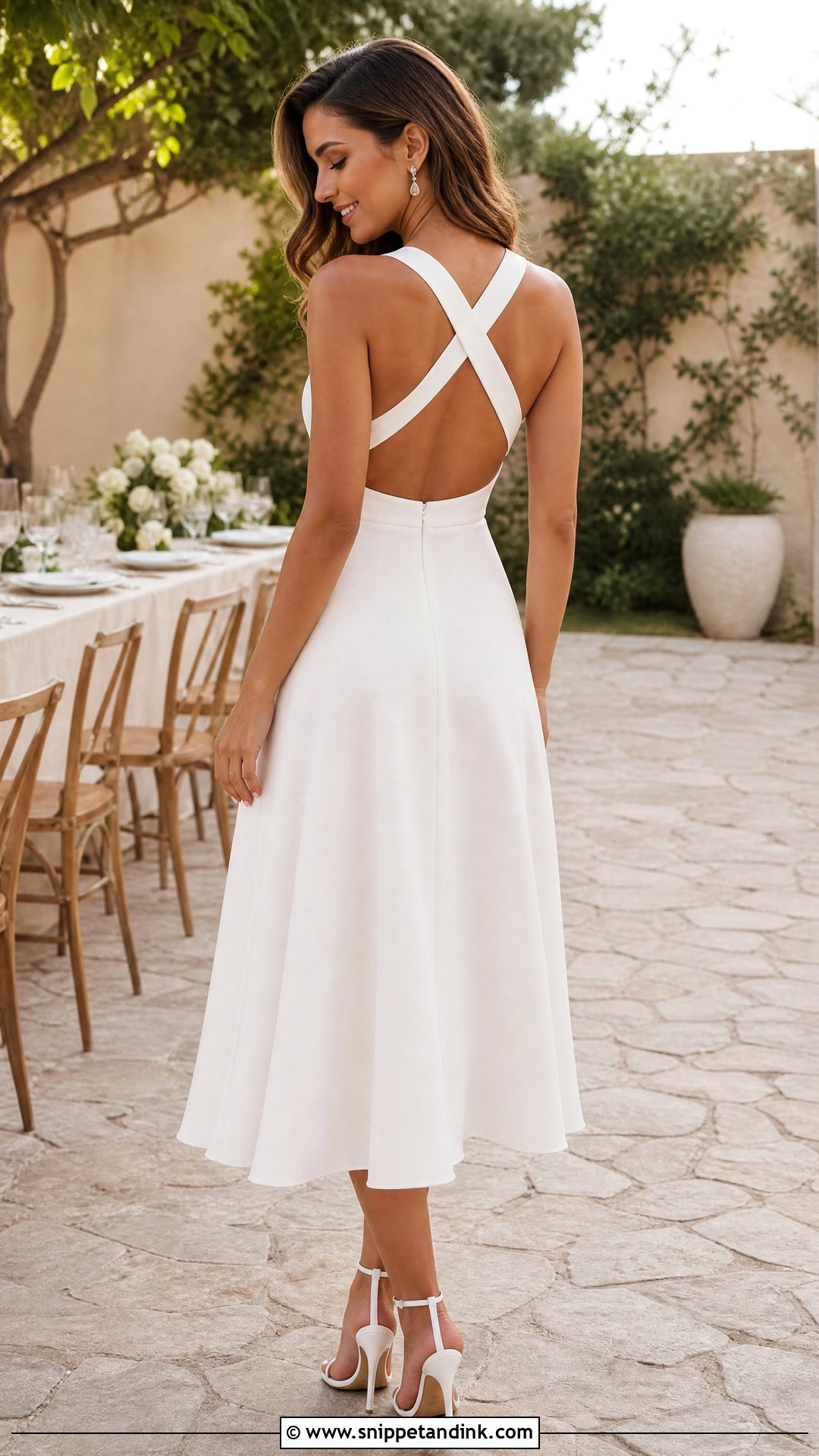 Barbara Palvin Crisscross Back Wedding Dress - Snippet and Ink - 25 Barbara Palvin Wedding Dress Ideas