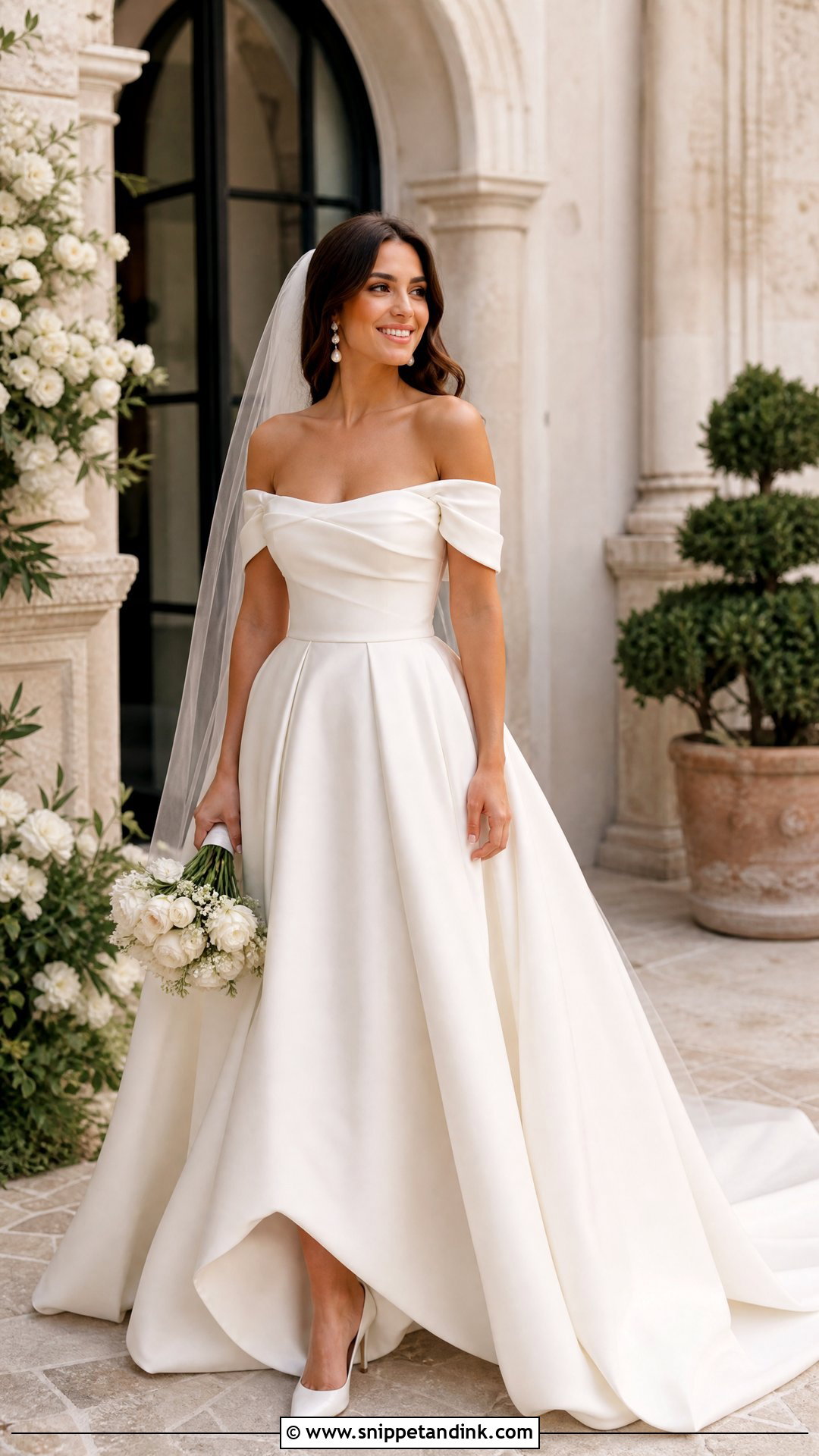 Barbara Palvin Off Shoulder Wedding Dress - Snippet and Ink - 25 Barbara Palvin Wedding Dress Ideas