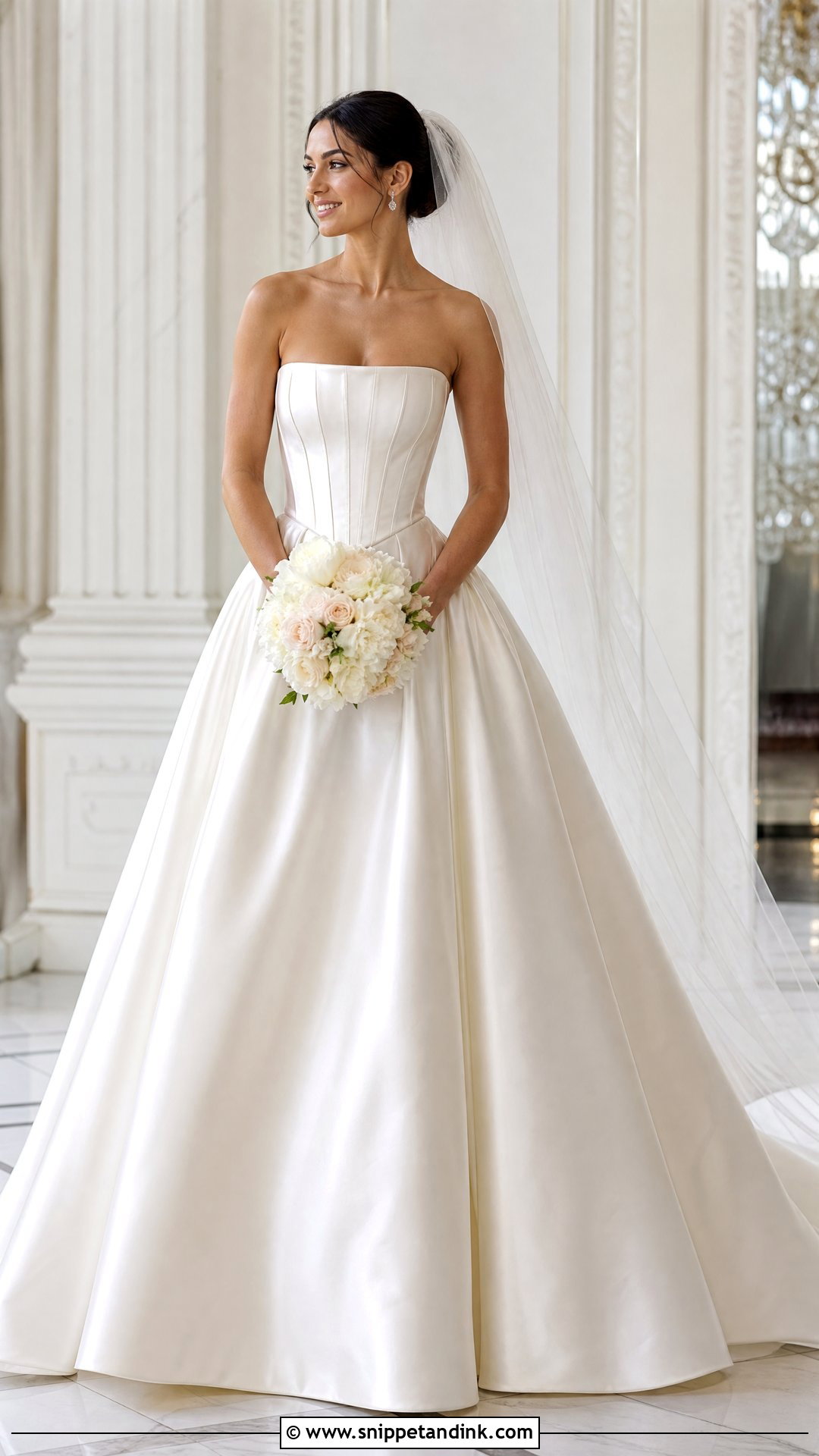 Barbara Palvin Strapless Ball Gown Wedding Dress - Snippet and Ink - 25 Barbara Palvin Wedding Dress Ideas