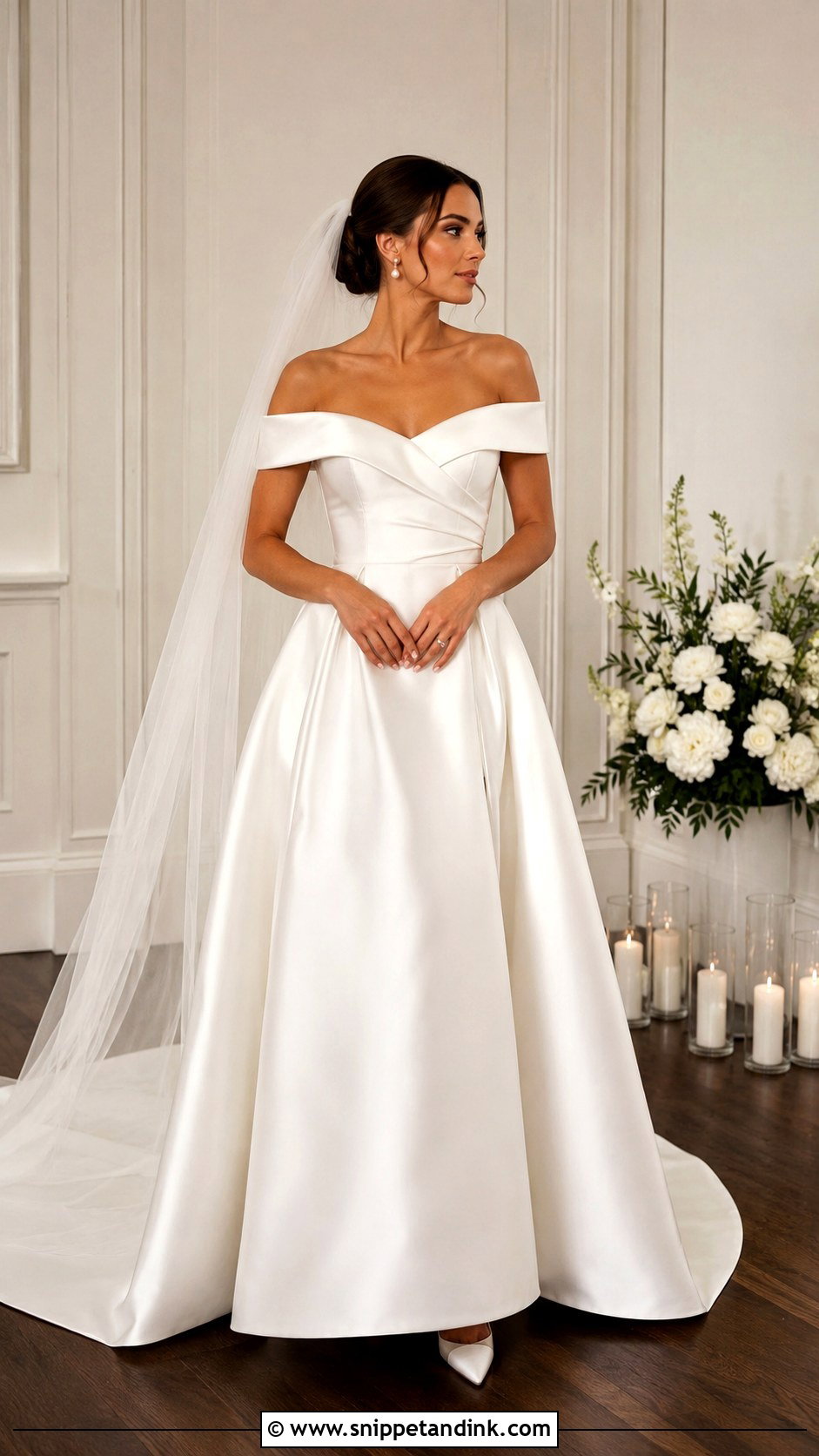 Bardot Corset Wedding Dress - Snippet and Ink - 25 Bardot Wedding Dress Ideas