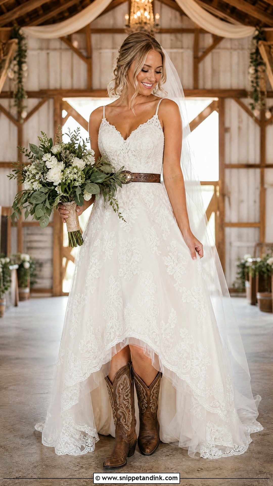 Barn Cowgirl Wedding Dress With Boots - Snippet and Ink - 25 Cowgirl Wedding Dress with Boots Ideas