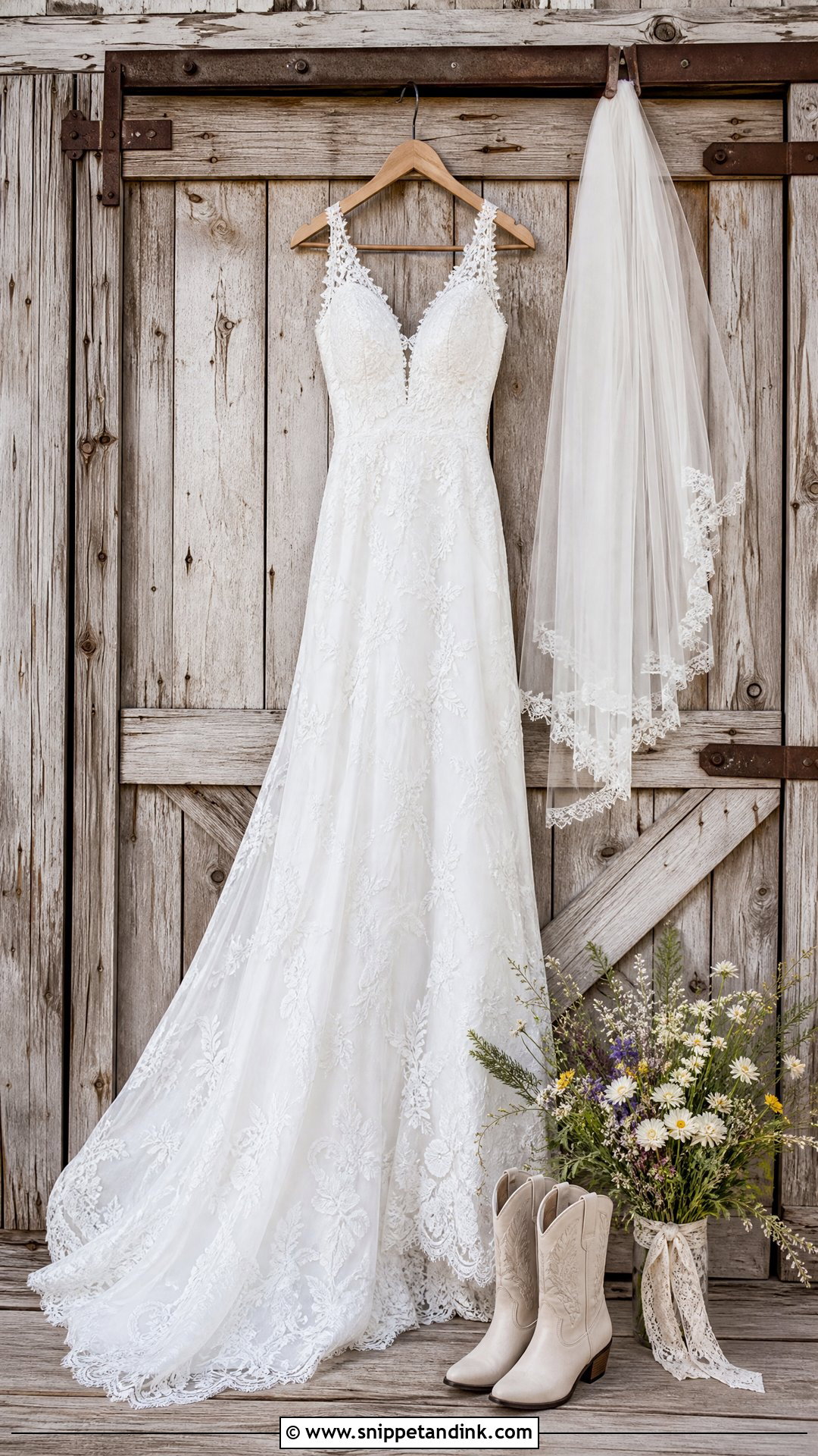 Barn Door Wedding Dress Hanging Picture - Snippet and Ink - 20 Wedding Dress Hanging Pictures Ideas