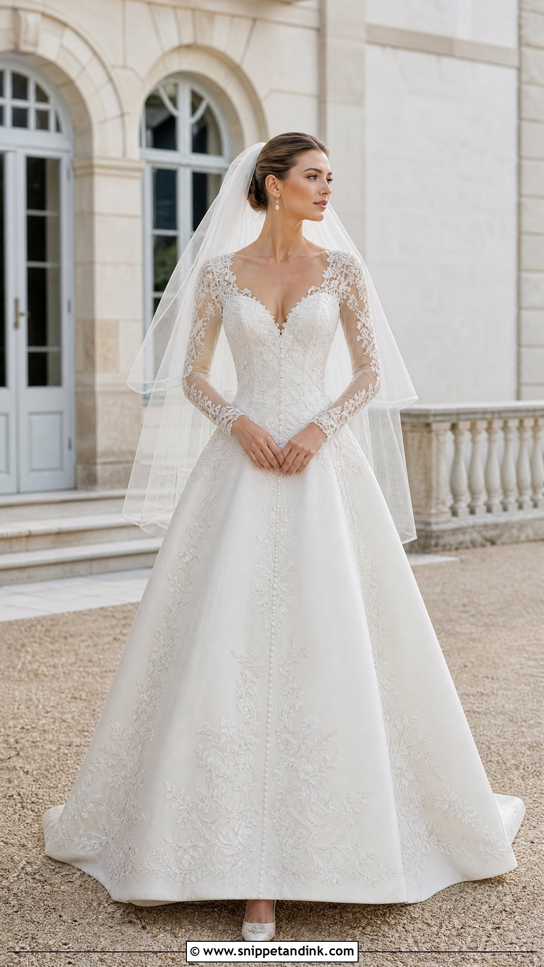 Baroque A Line Wedding Dress - Snippet and Ink - 25 Baroque Wedding Dress Ideas