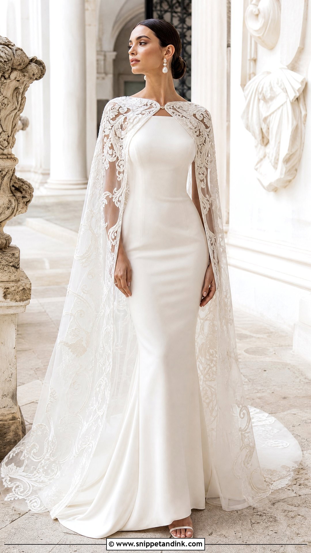 Baroque Cape Wedding Dress - Snippet and Ink - 25 Baroque Wedding Dress Ideas