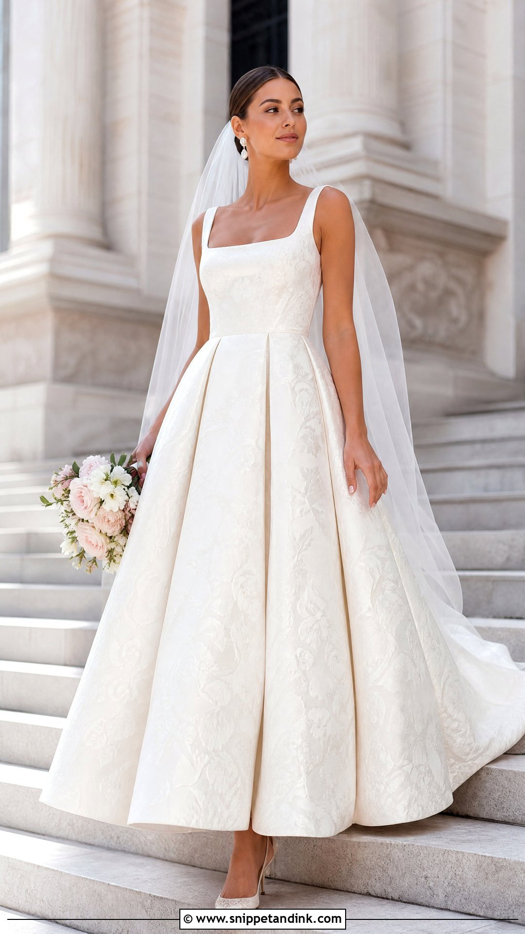Baroque Jacquard Wedding Dress - Snippet and Ink - 25 Baroque Wedding Dress Ideas