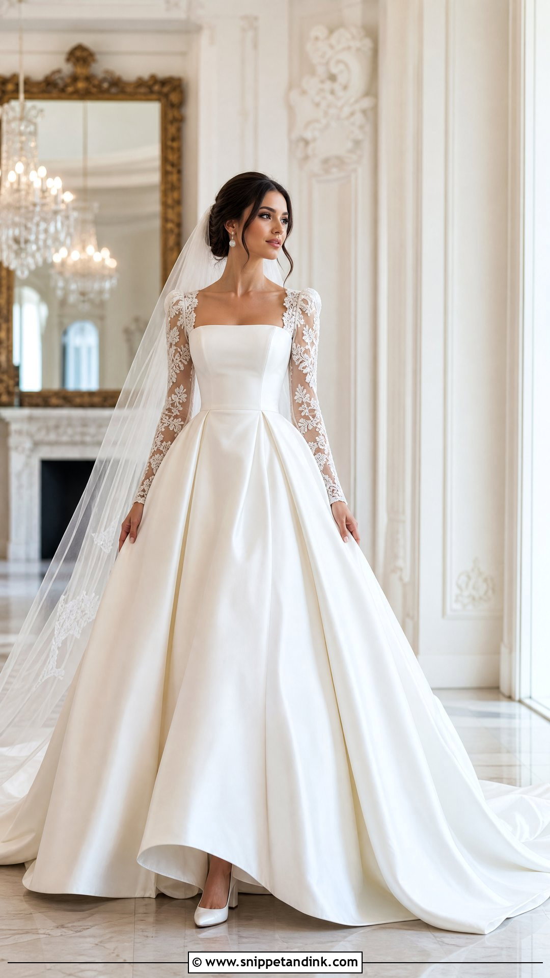 Baroque Long Sleeve Wedding Dress - Snippet and Ink - 25 Baroque Wedding Dress Ideas