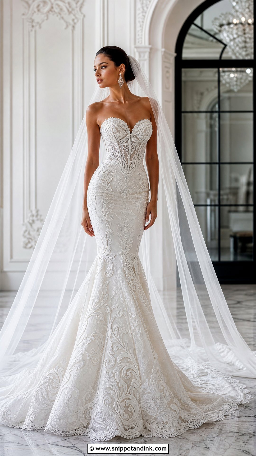 Baroque Mermaid Wedding Dress - Snippet and Ink - 25 Baroque Wedding Dress Ideas