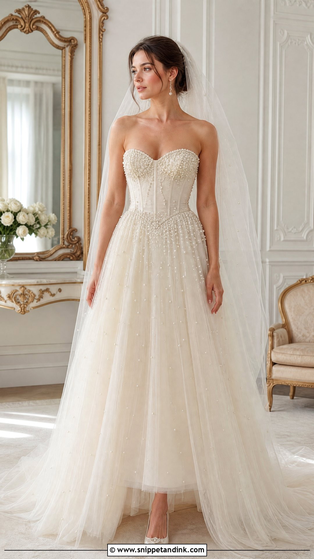 Baroque Pearl Wedding Dress - Snippet and Ink - 25 Baroque Wedding Dress Ideas