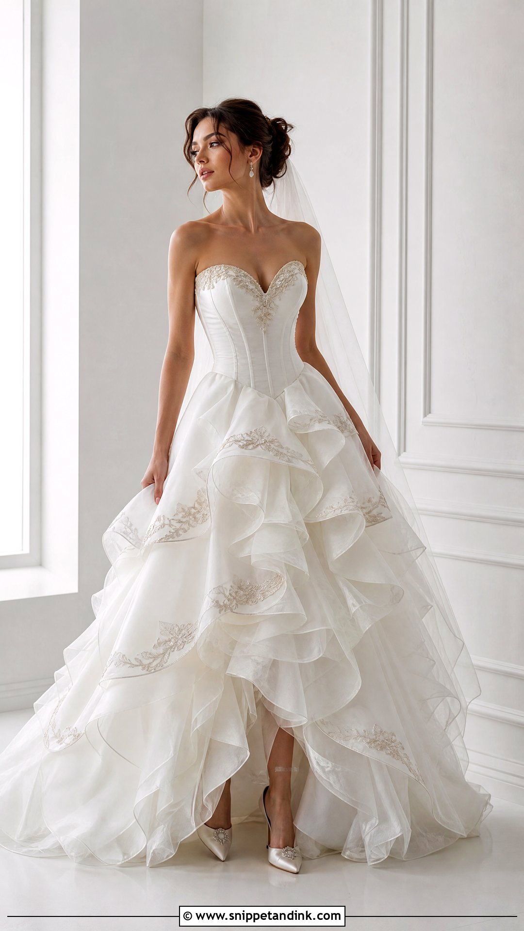 Baroque Ruffle Wedding Dress - Snippet and Ink - 25 Baroque Wedding Dress Ideas