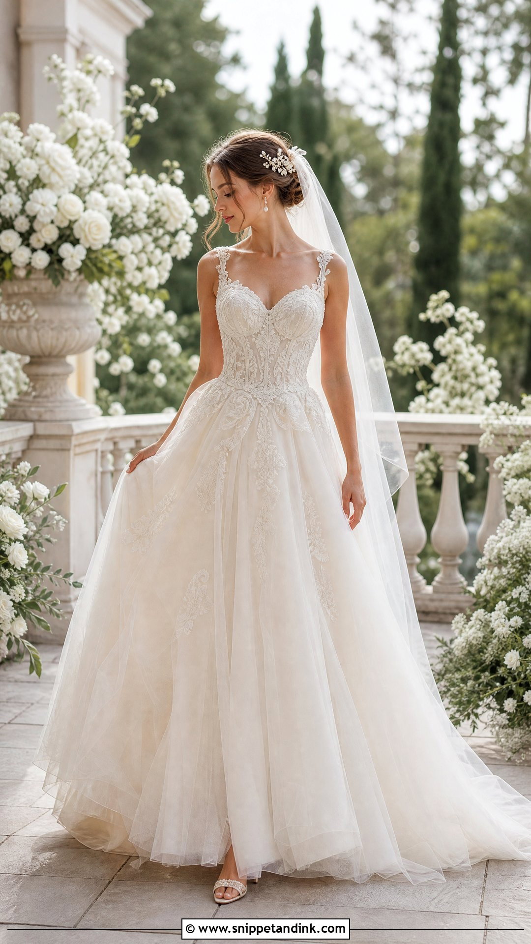 Baroque Tulle Wedding Dress - Snippet and Ink - 25 Baroque Wedding Dress Ideas