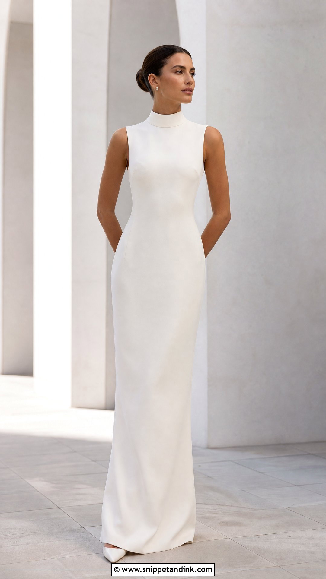 Basic High Neck Wedding Dress - Snippet and Ink - 25 Basic Wedding Dresses