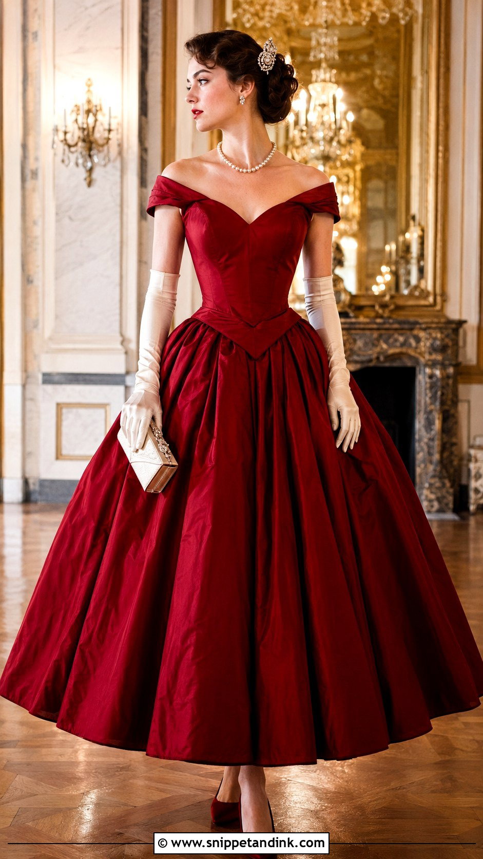 Basque Waist 1940s Ball Gown - Snippet and Ink - 20 1940S Ball Gown Ideas