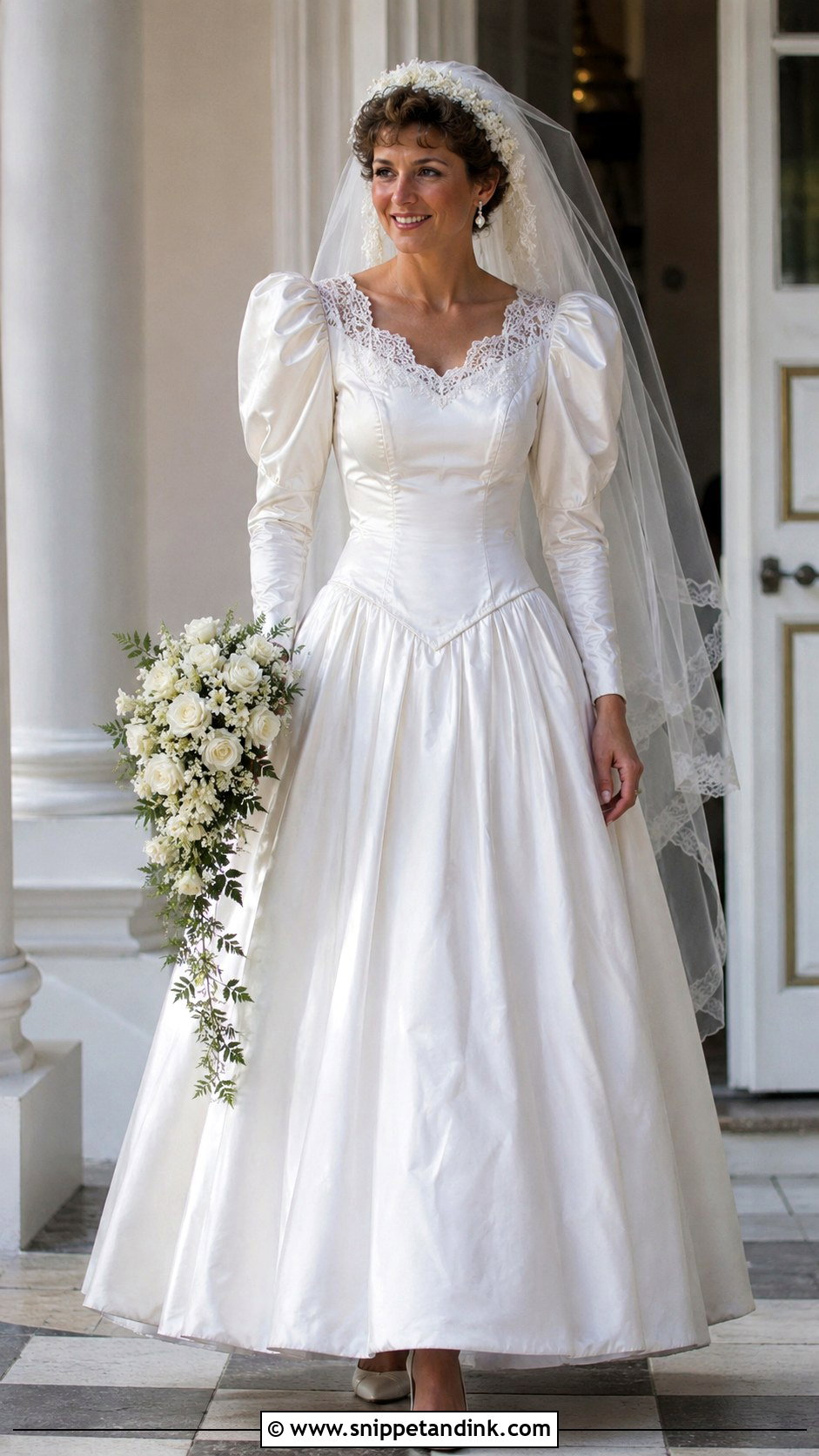 Basque Waist 1982 Wedding Dress - Snippet and Ink - 20 1982 Wedding Dresses
