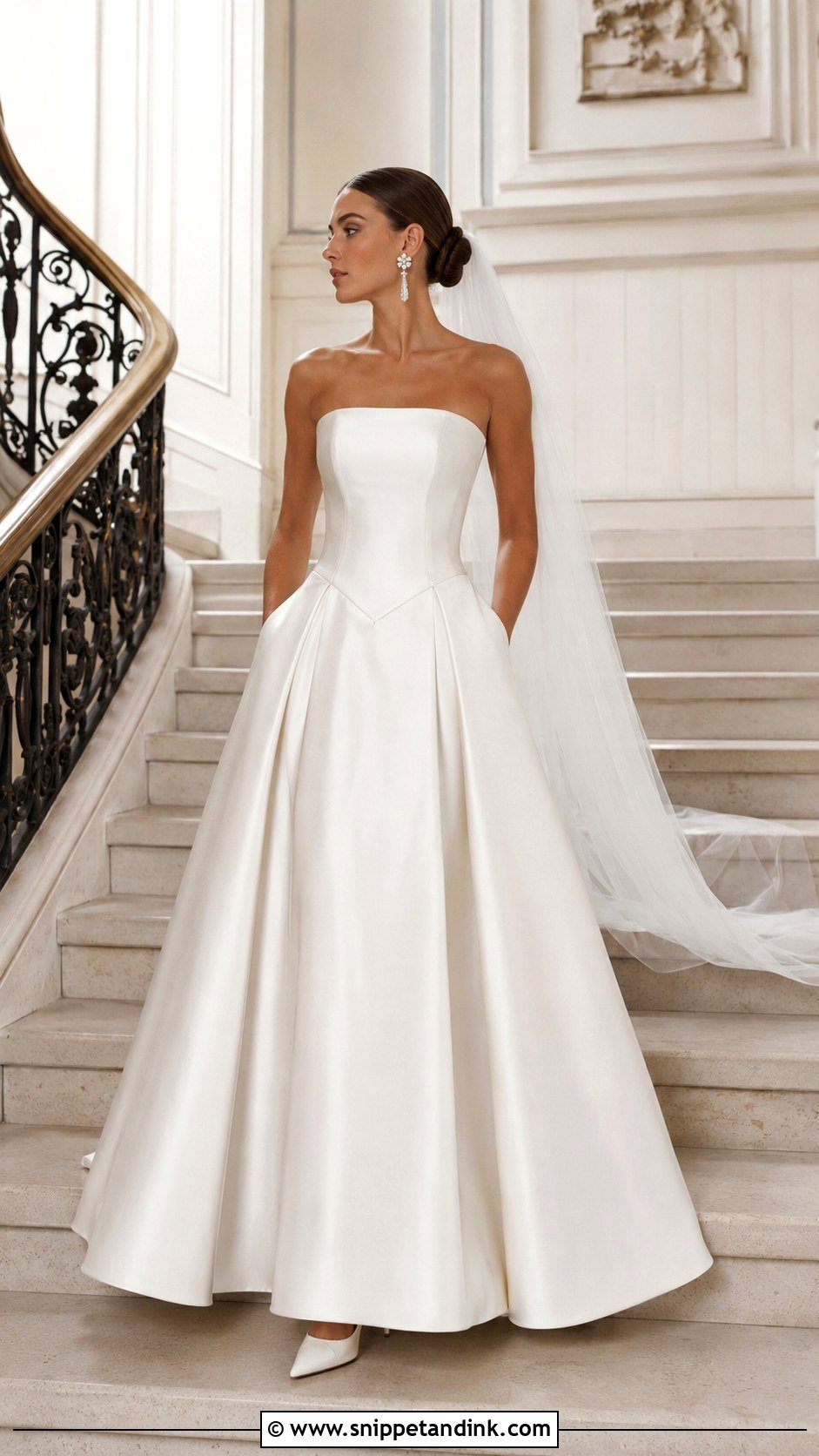 Basque Waist A Line Wedding Dress - Snippet and Ink - 20 A Frame Wedding Dresses