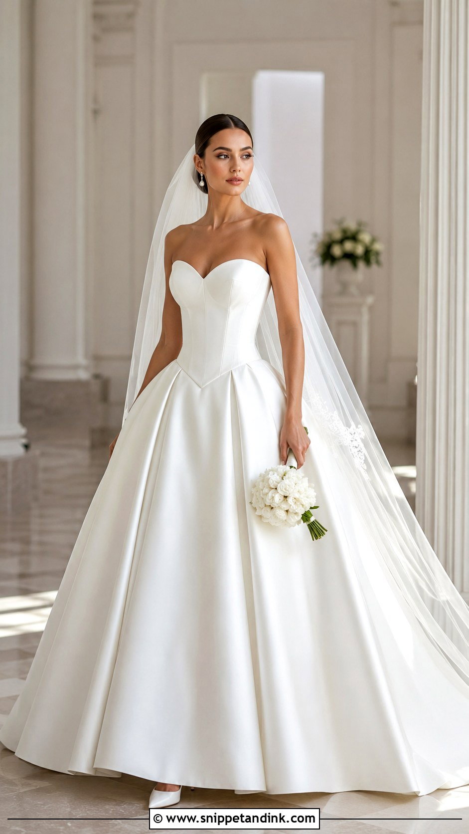 Basque Waist Architectural Wedding Dress - Snippet and Ink - 20 Architectural Wedding Dress Ideas