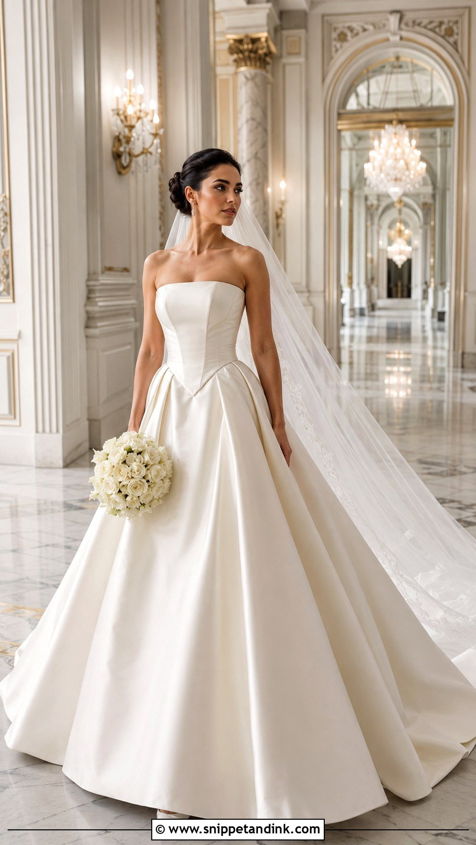 Basque Waist Ball Gown - Snippet and Ink - 20 2025 Bridal Gowns